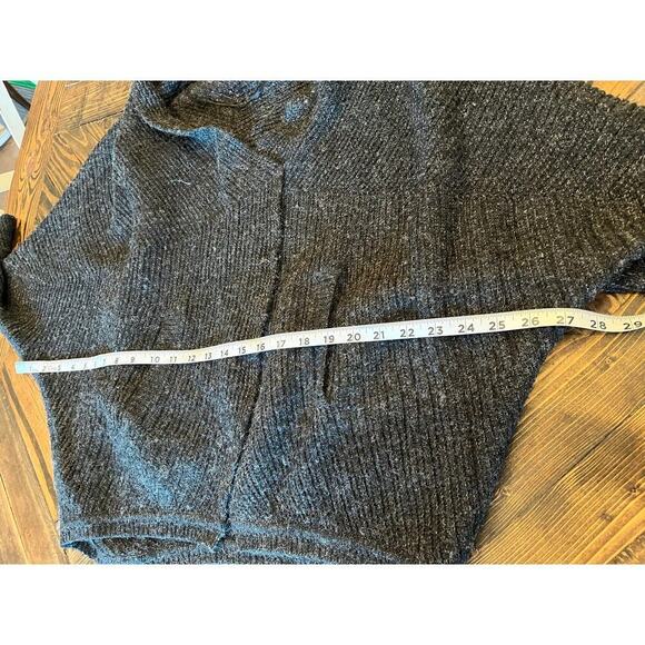 Sleeping on Snow Wool Open Front Cardigan Sweater Women Small Black Neutral Knit - Picture 4 of 10